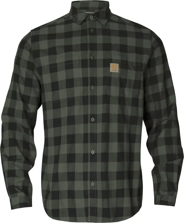 Härkila Herren Scandinavian Langarmhemd - XL - green check