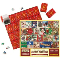 Stronrive 2023 Weihnachts Puzzle Adventskalender, 1000 Puzzles Adventskalender, 24 Tage Weihnachts Countdown Kalender Für Erwachsene Kinder