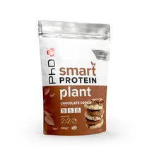 PHD Nutrition Smart Protein Plant Pulver, Protein Pulver vegan 500g Schokokeks - 18g Proteine, Zucker- und kalorienarmer Protein Shake, Eiweißpulver auch zum Backen ideal geeignet