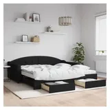 vidaXL Tagesbett 100 x 200 cm Schwarz