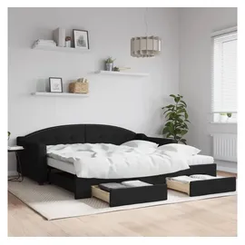 vidaXL Tagesbett 100 x 200 cm Schwarz