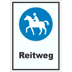 Aufkleber Reitweg A6 (105x148mm)