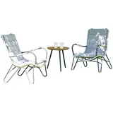 SonnenPartner Charité & Gala 3-teilige Sitzgruppe Grau 2 Sessel Mit Tisch Ø50 Cm