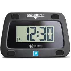 Parkwächter v0 Elektronische Parkscheibe mit Zulassung ? Automatische Auto Parkuhr nach StVO ? Wechselbare Taktung ? Schwarz ? 111x72x25 mm | Zustand: Neu & original versiegelt