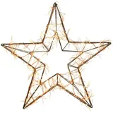 MARELIDA LED Stern Leuchtstern Metallstern 300 LED H: 38cm Weihnachtsdeko für Außen