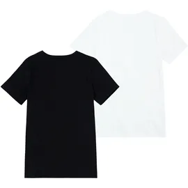 Nike Unisex BOYS 2PK CREW Undershirt Black/White T-Shirt Mehrfarbig, 11 Jahre EU