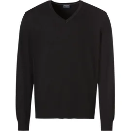 Olymp "OLYMP Strick Casual klassischer Strickpullover schwarz unifarben, schwarz, NOS