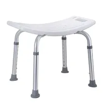 Brillantbad BELP Duschhocker Aluminium matt Kunststoff Weiß
