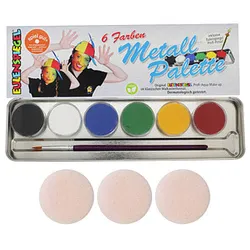 EULENSPIEGELTM Metall Palette Kinderschmink-Set farbsortiert