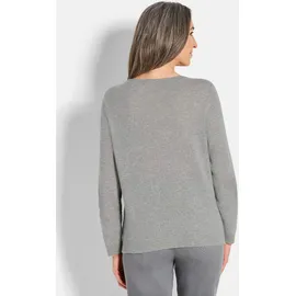 GOLDNER Rundhalspullover grau 48