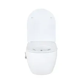 Creavit Design RimOff Hänge WC mit WC-Sitz Weiß spülrandlos