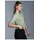 TRIGEMA T-Shirt "TRIGEMA T-Shirt DELUXE Baumwolle mit Kristallsteinen", Damen, Gr. 3XL, grün (grün tea), Single Jersey, 100% Baumwolle, Basic, lang, Rundhals, Shirts T-Shirt