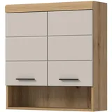 inn.furn Hängeschrank in Sand und Eiche 74 x 79 cm, Shawn
