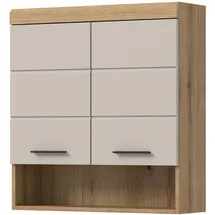 inn.furn Hängeschrank in Sand und Eiche 74 x 79 cm, Shawn