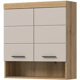 inn.furn Hängeschrank in Sand und Eiche 74 x 79 cm, Shawn