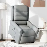 vidaXL Relaxsessel mit Aufstehhilfe Stoff 91,5 x 102,5 x 91,5 cm Hellgrau mit Rollen