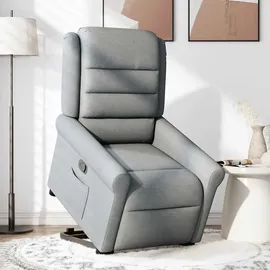 vidaXL Relaxsessel mit Aufstehhilfe Stoff 91,5 x 102,5 x 91,5 cm Hellgrau mit Rollen