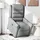 vidaXL Relaxsessel mit Aufstehhilfe Stoff 91,5 x 102,5 x 91,5 cm Hellgrau mit Rollen