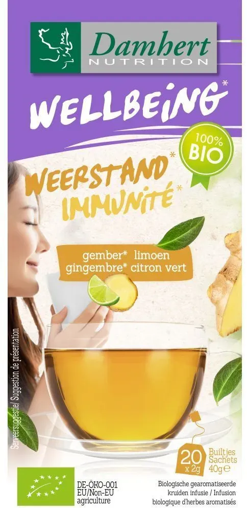 Damhert Wellbeing Tee Ingwer Limette BIO