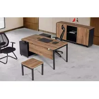 JV Möbel Schreibtisch Braune Arbeitszimmer Möbel Luxus Set JVmoebel