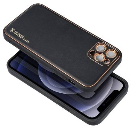 cofi1453 Leder Case Hülle Handyschale Handy-Hülle Cover Bumper kompatibel mit iPhone 12 Pro Schwarz