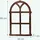 Relaxdays Stallfenster Gusseisen, Vintage Fensterrahmen, Wanddeko & rustikale Rankhilfe, HB: 68 x 44 cm, antik, braun