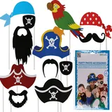 Genérico - Pirate Party Foto Accessoires - 12 Bunte Props on a Stick - Birthday Paty Foto Booth Props by Roxan