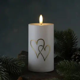 MARELIDA LED Kerze Herz 15 cm 2 St. weiß