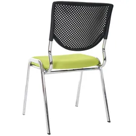 Proregal Besucherstuhl Stoff Grün 4er Set