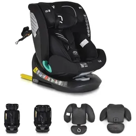 Cangaroo i-Size Kindersitz Quill (40-150cm) Gruppe 0/1/2/3, Isofix, 360° drehbar schwarz