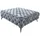 KAWOLA Hocker NARLA Chesterfield Velvet 110 x 44 x 110 cm Silber