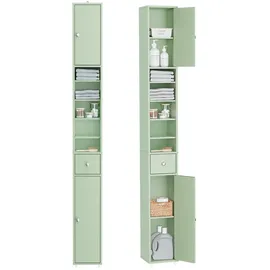 SoBuy Hochschrank 20 x 180 x 20 cm Hellgrün MDF