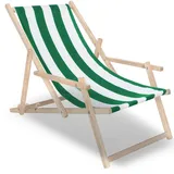 SPRINGOS Liegestuhl aus Buchenholz Sonnenliege Gartenliege mit Armlehnen Strandliege