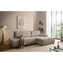 OTTO home Ecksofa Cord 2-Sitzer Grau