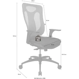 TOPSTAR Net Pro 100 mit Armlehnen schwarz/blau