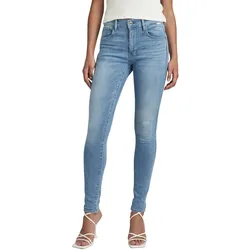 G-Star Damen Jeans 3301 High Skinny Fit High Skinny Blau Hoher Bund Reißverschluss W 25 L 30