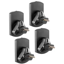 Ricoo 4er Set Lautsprecherwandhalterungen LH038-B, Universale Boxen Wandhalterung, Lautsprecherhalterung, Wandhalter Lautsprecher, Wandmontage, Lautsprecher Wandhalterung, Schwarz