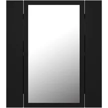 vidaXL LED-Bad-Spiegelschrank Schwarz 40x12x45 cm Acryl