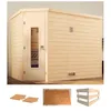 Sauna WEKA Turku Eck 2, beige (natur), ohne Ofen, (ohne Ofen), Saunen, ohne Ofen