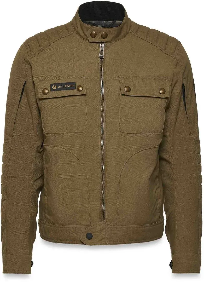 Belstaff Roberts waterdichte motorfiets textieljas, groen, S Voorman