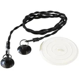 Infactory 2er-Set Camping- & Reisewäscheleine: Universal-Stöpsel, klammerlos