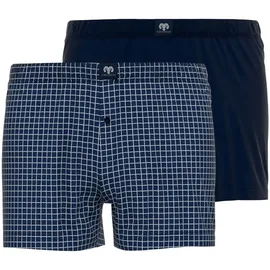 CECEBA Boxershorts kariert blau 8 2er Pack