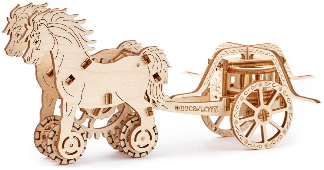 Wooden City Chariot Da Vinci Modellbau Holz     