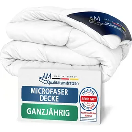 AM Qualitätsmatratzen Premium Mikrofaser Bettdecke mit Sensofill Füllung Made in Germany 155x220cm