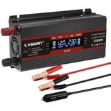 LVYUAN Wechselrichter 12V 230V 800W / 2000W Spannungswandler LCD