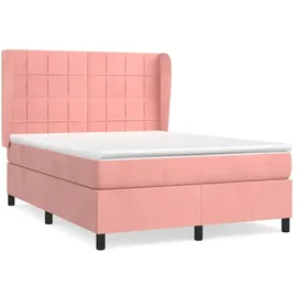 vidaXL Boxspringbett 140 x 200 cm Rosa