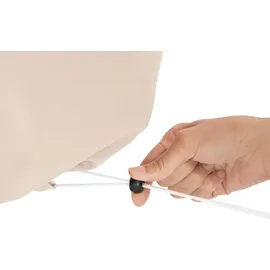 Tectake Ampelschirm Ø 300 cm Beige inkl. Schutzhülle und Fußpedal