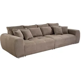 Jockenhöfer Big-Sofa JOCKENHÖFER GRUPPE "Moldau", grau (taupe), B:306cm H:83cm T:134cm, Cord: 100% Polyester, Sofas, Big-Sofa, Mega-Sofa, mit 4 Zierkissen & Federkern, Topseller