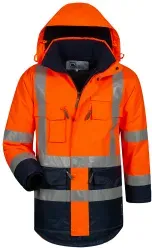 elysee® Winter Warnschutz-Parka Kl. 3, orange/marine 1 Stück, Größe: S