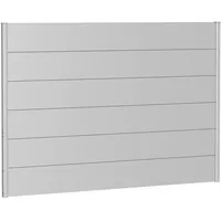 Biohort Sichtschutzelement 200 x 135 cm Silber Metall